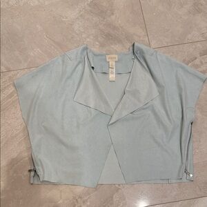 Chico's Soft Blue suede Draped Jacket